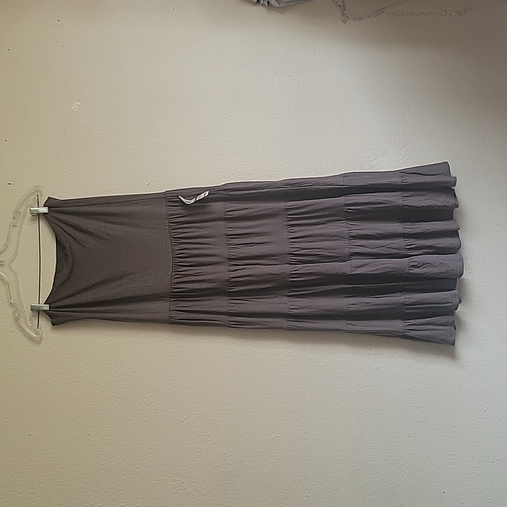 NWT I-N-C INTERNACIONAL CONCEPT  straples maxi dress size large color gray knigh - Picture 3 of 12